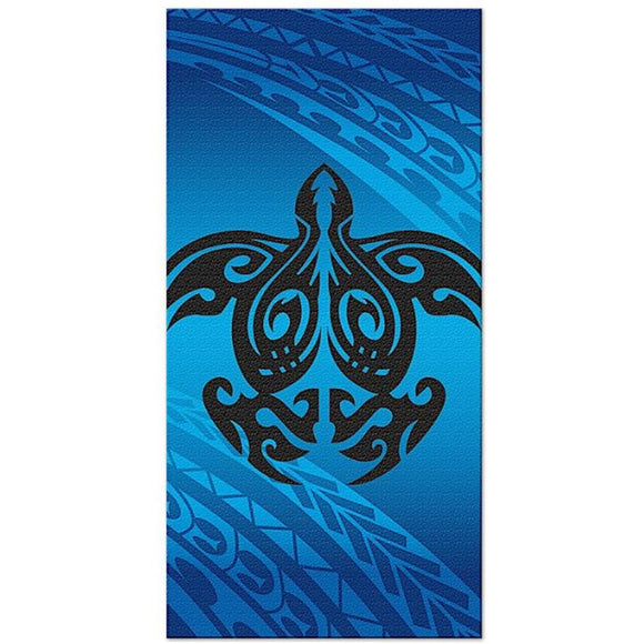 Tribal Honu (Sea Turtle) Cotton Beach Towel