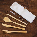 Totally Bamboo "Take Along Reusable Utensil Set" - with White Case - Polynesian Cultural Center