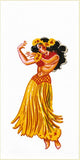 hula girl flour towel