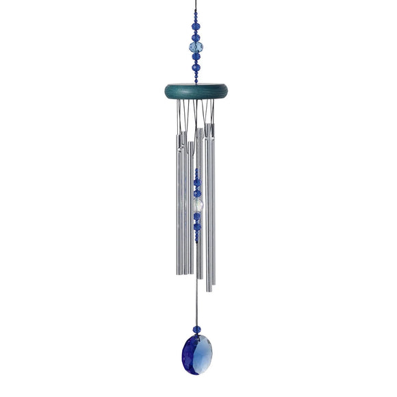 Woodstock Chimes Cobalt Blue Crystal Wind Chime