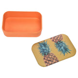 Beachcomber's Coastal Life "Pineapples" Bamboo Box with Lid Removed