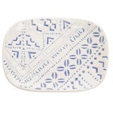 Beachcombers Textured Ceramic Plate- Blue/White