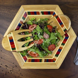 Totally Bamboo Baltique "Marrakesh" Bamboo Bowl with Salad Hands