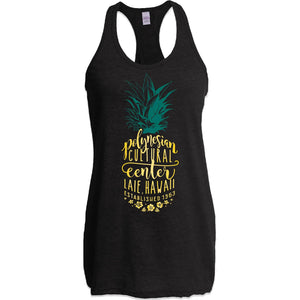 Polynesian Cultural Center Women's "Pineapple Bliss" Racerback Tank- Black