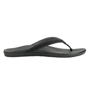 Olukai Women's "Ho'opio" Sandals- Onyx on Onyx