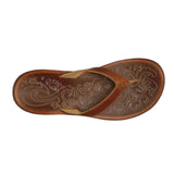 Olukai Women's Natural Leather "Paniolo" Sandals view from above