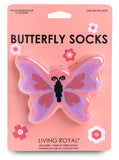 Living Royal 3D Butterfly Crew Socks in Package