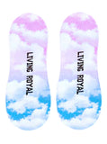 Living Royal "Clouds" No-Show Liner Socks- View of Underside with Living Royal signature