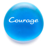 Mermaid Message "Courage" Frosted Glass Stone