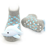 Boogie Toes Dolphin Rubber Sole Baby Socks