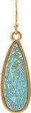 Gold Blue Sparkle Druzy Teardrop Earring - The Hawaii Store