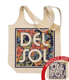 Del Sol Color-Changing "Floral Paradise" Tote Bag in color with sunlight