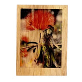 Koa Kards Hawaiian Koa Wood Mākēneki Hula Magnet- 2.5 x 3.5 Inches