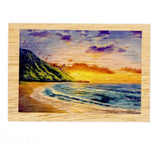 Koa Kards Hawaiian Koa Wood Mākēneki Magnet- 2.5 x 3.5 Inches