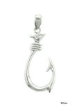 14K Gold Small Fish Hook Pendant - Polynesian Cultural Center