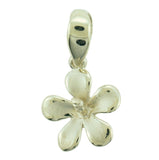 14K Gold Hibiscus Pendant- Green