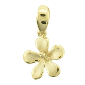 14K Gold Hibiscus Pendant