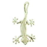 14K Gold Gecko Pendant - Green