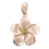 14K Gold Plumeria Pendant- Rose Gold