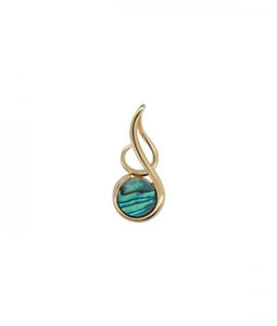 Ariki Paua "Fur Elise" 22K Gold & Paua Shell Pendant