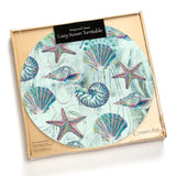 "Jewels of the Sea" Tempered Glass Lazy Susan- 13"