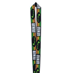 Rasta Hawaii neck lanyard for keys or ID.