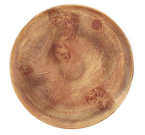  Round Acacia Wood Plate- 12"x12"x1"