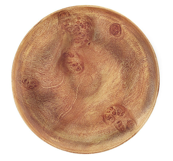  Round Acacia Wood Plate- 12