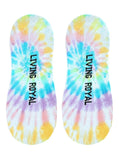 Living Royal Pastel "Tie Dye" No-Show Liner Socks= Bottom View showing Living Royal signature 