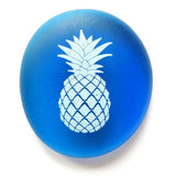 “Pineapple” Sea Glass Message Stone- Blue