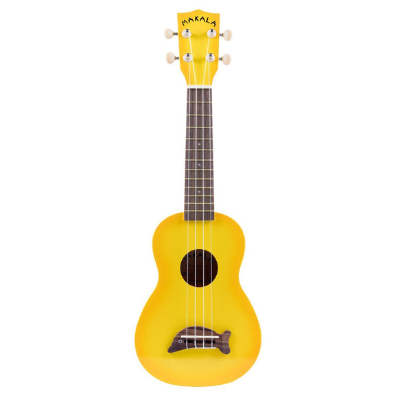 Makala Dolphin Soprano Ukulele - Yellow Burst 